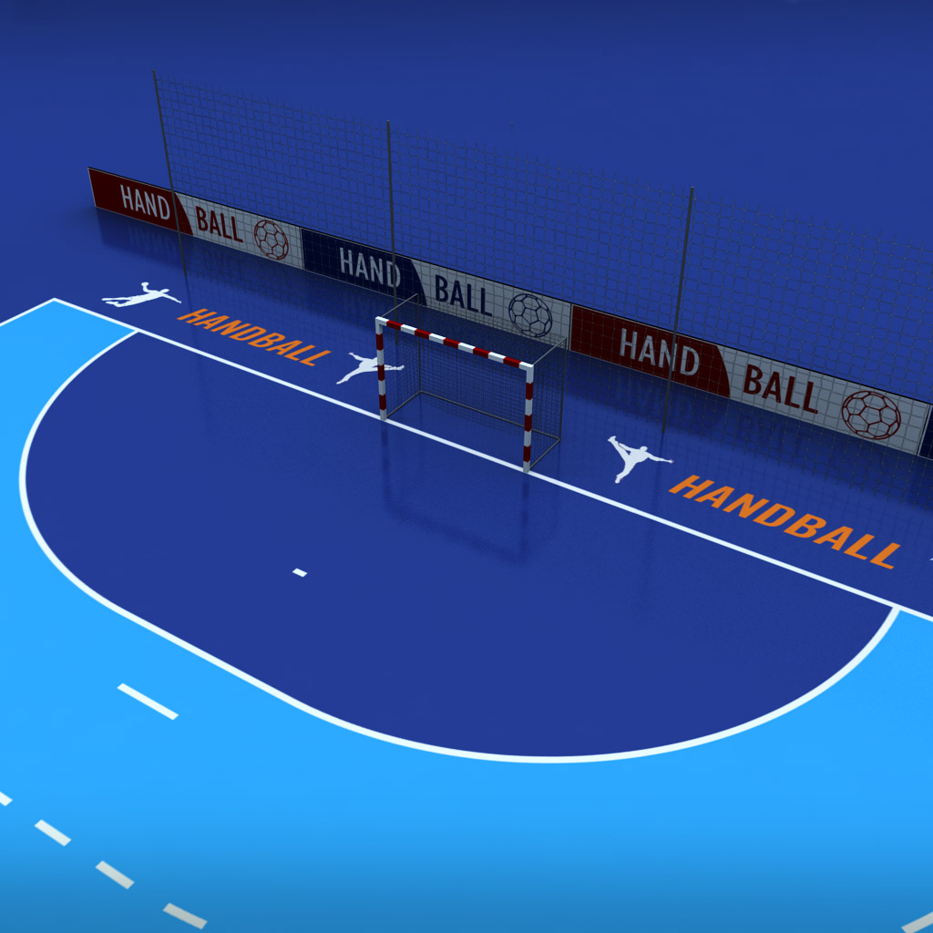 Handball court arena low poly by kr3atura 3DOcean